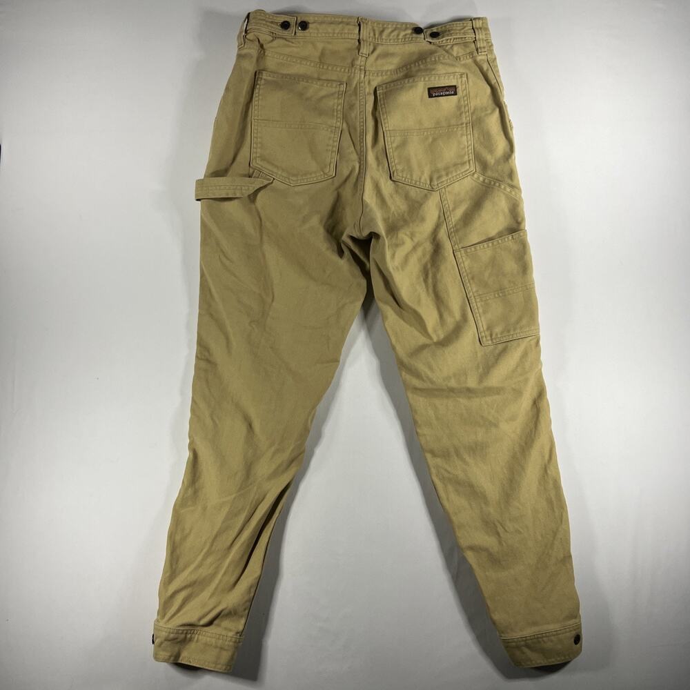 Patagonia All Seasons Hemp Canvas Double Knee Pants Women's Sz 12 (32-33W) Beige - Picture 11 of 12